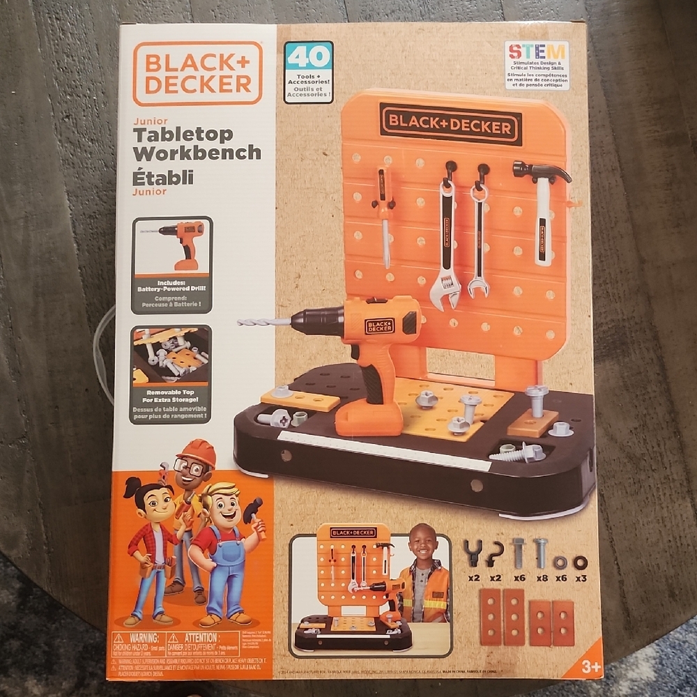 Black & Decker Kids Tool Set with Orange and Black Design